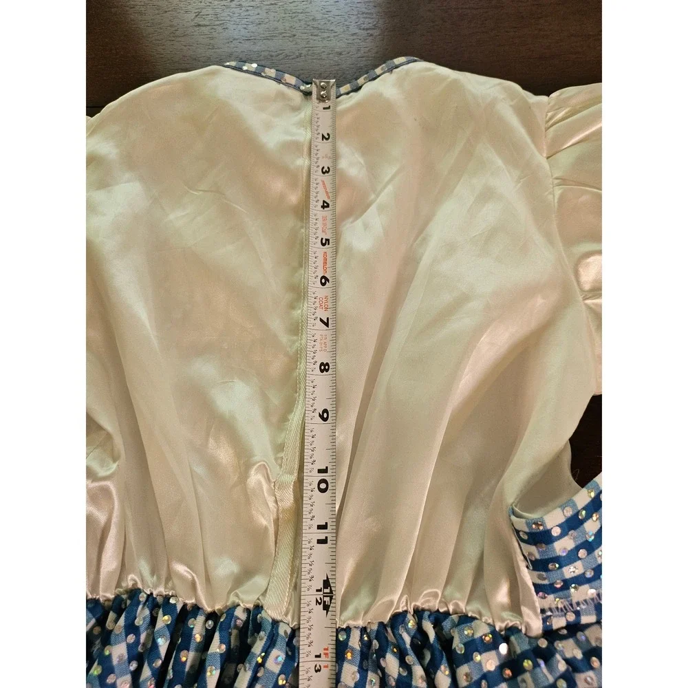 Rubies Wizard of Oz Dorothy Costume Girl Medium Blue Gingham Sequin Dress 882812 - Picture 11 of 12